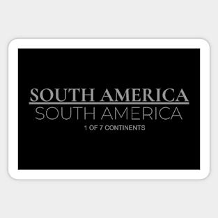 SOUTH AMERICA 1 0F 7 CONTINENTS Sticker